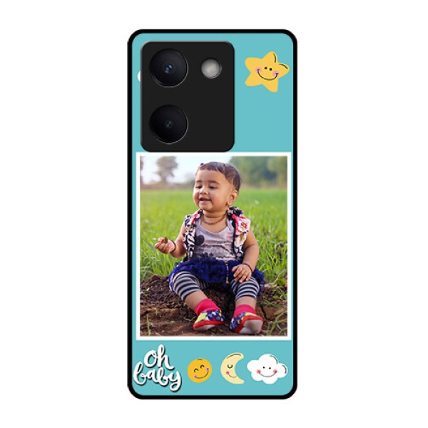 Vivo Y300 Plus 5G Custom Glass Phone Case - Smiley Kids Stars Design Vivo Y300 Plus 5G Custom Glass Phone Case - Smiley Kids Stars Design