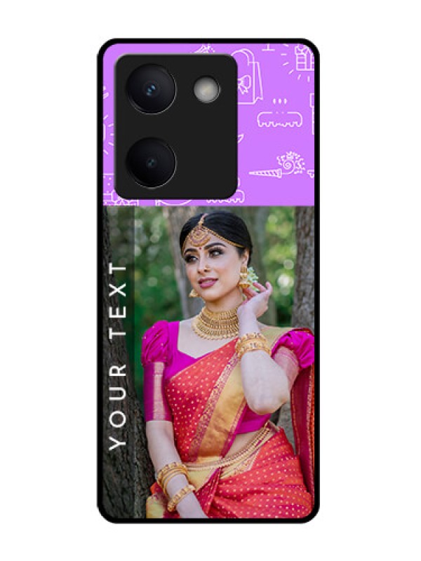 Custom Vivo Y300 Plus 5G Custom Glass Phone Case - Birthday Icons Design