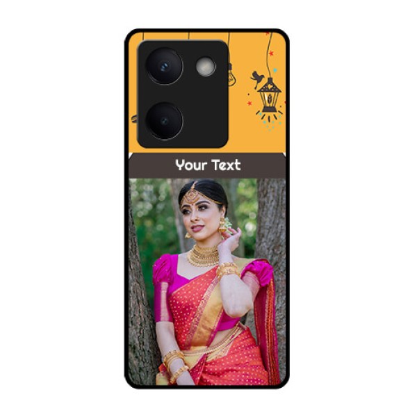 Vivo Y300 Plus 5G Custom Glass Phone Case - With Family Picture And Icons Vivo Y300 Plus 5G Custom Glass Phone Case - With Family Picture And Icons