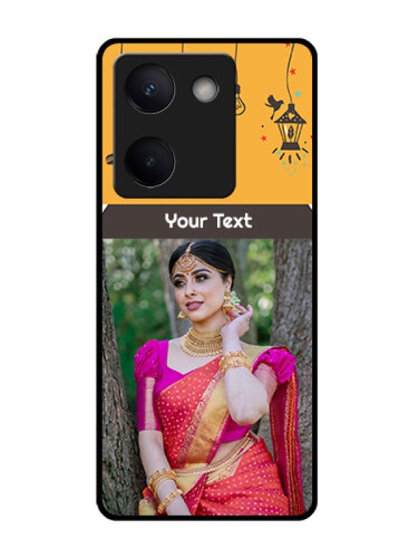 Custom Vivo Y300 Plus 5G Custom Glass Phone Case - With Family Picture And Icons