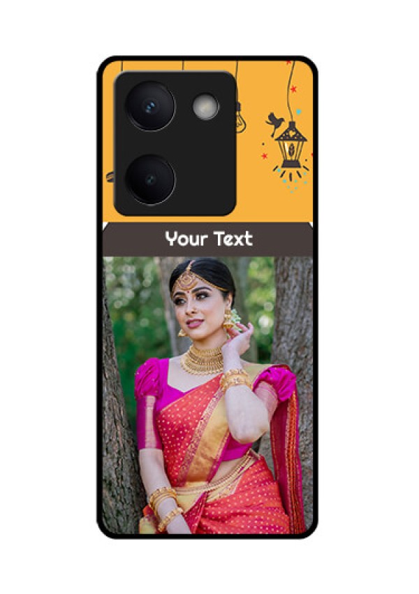 Vivo Y300 Plus 5G Custom Glass Phone Case - With Family Picture And Icons