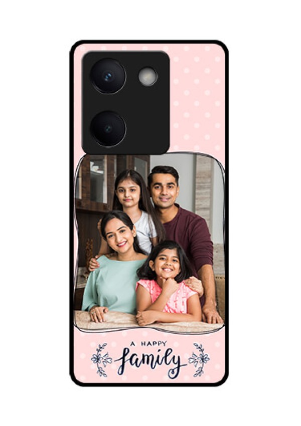 Vivo Y300 Plus 5G Custom Glass Phone Case - Family With Dots Design