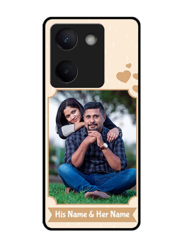 Custom Vivo Y300 Plus 5G Custom Glass Phone Case - With Confetti Love Design