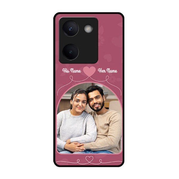 Vivo Y300 Plus 5G Custom Glass Phone Case - Love Floral Design