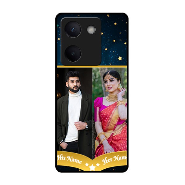 Vivo Y300 Plus 5G Custom Glass Phone Case - Galaxy Stars Backdrop Design