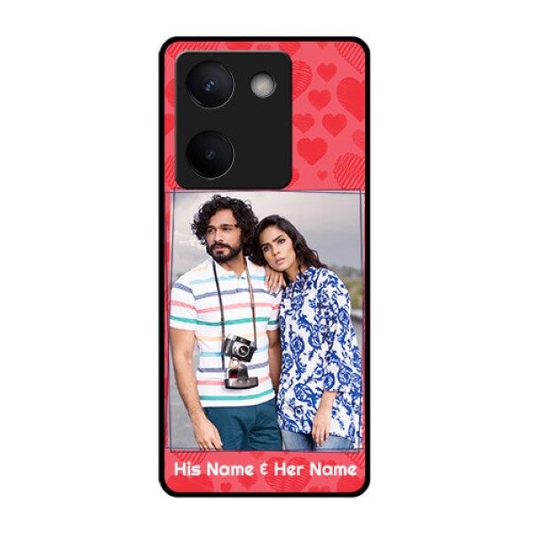 Vivo Y300 Plus 5G Custom Glass Phone Case - With Red Heart Symbols Design Vivo Y300 Plus 5G Custom Glass Phone Case - With Red Heart Symbols Design