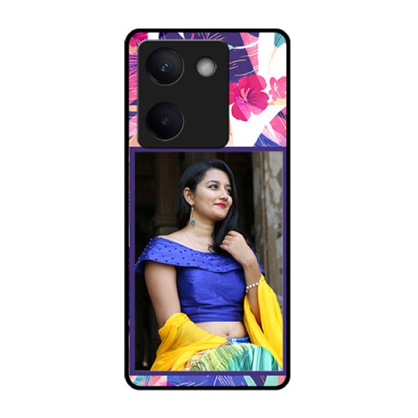 Vivo Y300 Plus 5G Custom Glass Phone Case - Abstract Floral Design
