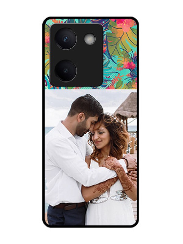 Custom Vivo Y300 Plus 5G Custom Glass Phone Case - Watercolor Floral Design