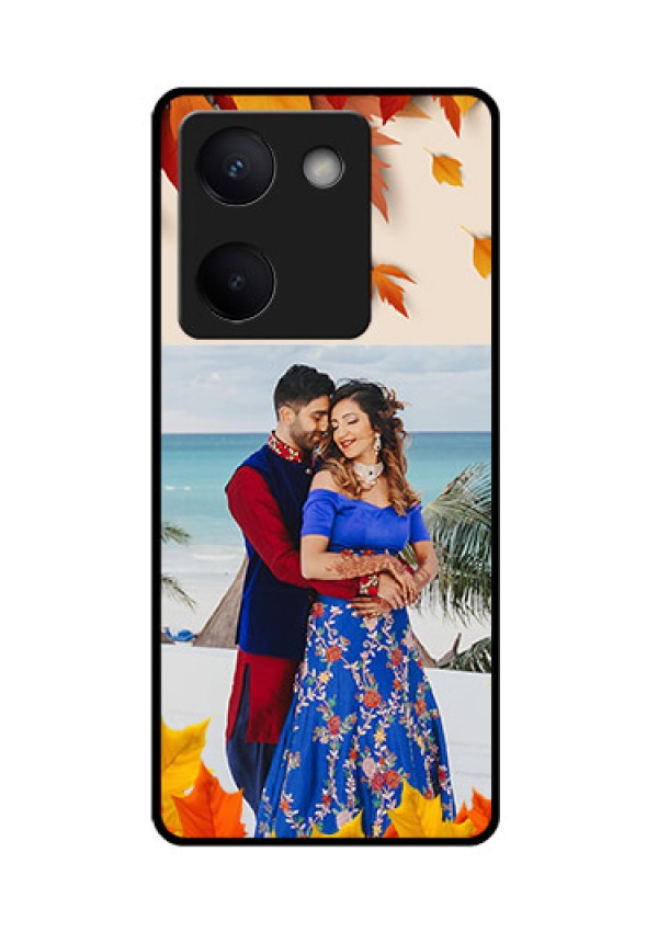 Vivo Y300 Plus 5G Custom Glass Phone Case - Autumn Maple Leaves Design