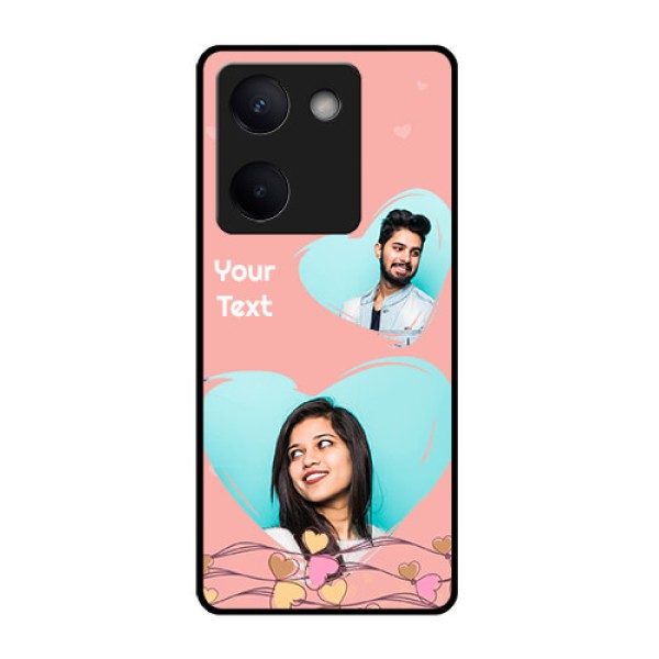 Vivo Y300 Plus 5G Custom Glass Phone Case - Love Doodle Design