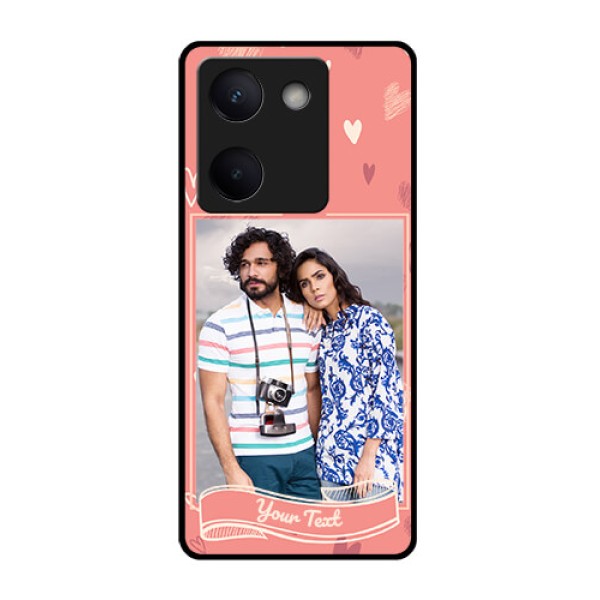 Vivo Y300 Plus 5G Custom Glass Phone Case - Love Doodle Art Design Vivo Y300 Plus 5G Custom Glass Phone Case - Love Doodle Art Design