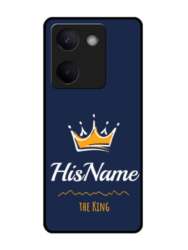 Custom Vivo Y300 Plus 5G Custom Glass Phone Case - King With Name Design