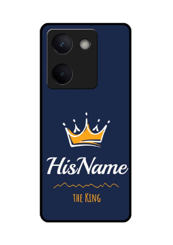 Vivo Y300 Plus 5G Custom Glass Phone Case - King With Name Design
