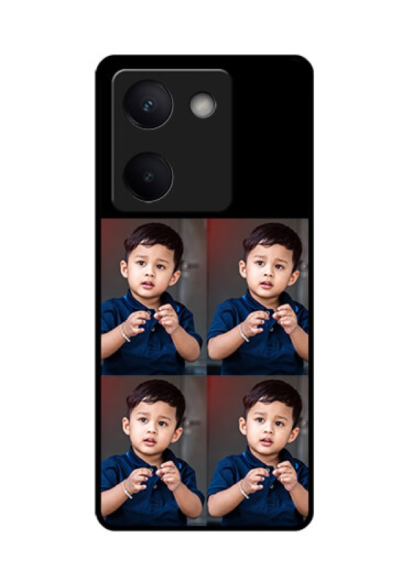 Vivo Y300 Plus 5G Custom Glass Phone Case - 4 Image Holder Design