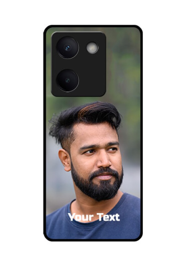 Vivo Y300 Plus 5G Custom Glass Phone Case - Photo With Text Design