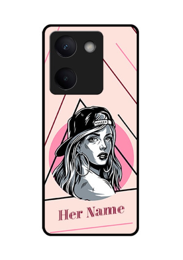 Vivo Y300 Plus 5G Custom Glass Phone Case - Rockstar Girl Design