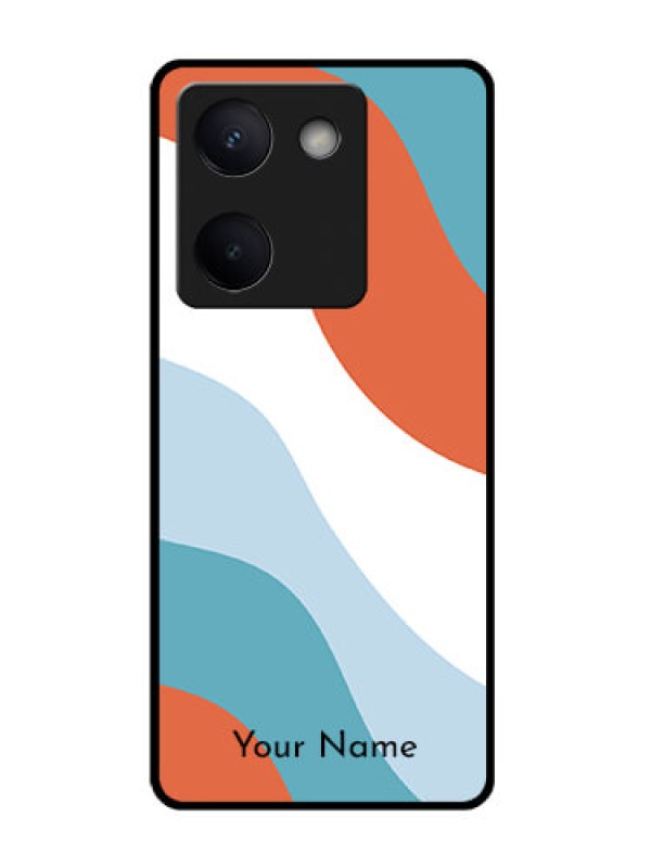 Custom Vivo Y300 Plus 5G Custom Glass Phone Case - Coloured Waves Design