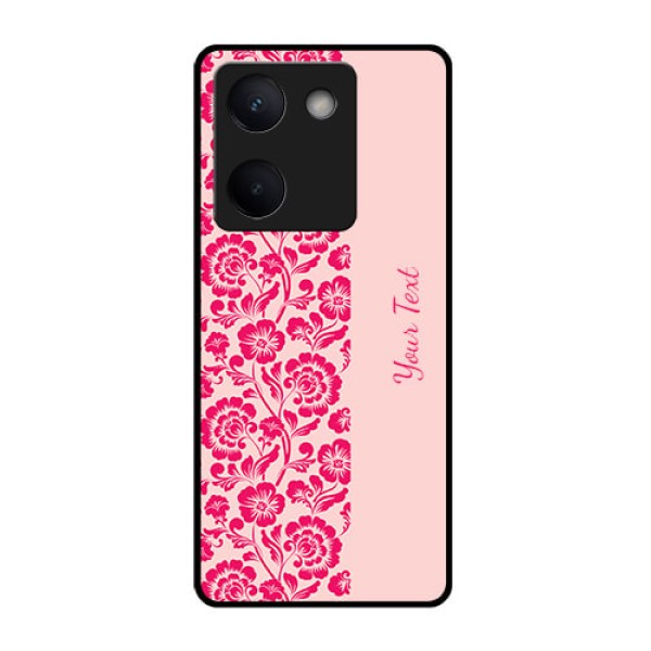 Vivo Y300 Plus 5G Custom Glass Phone Case - Attractive Floral Pattern Design