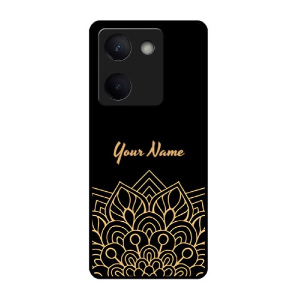 Vivo Y300 Plus 5G Custom Glass Phone Case - Golden Mandala Design