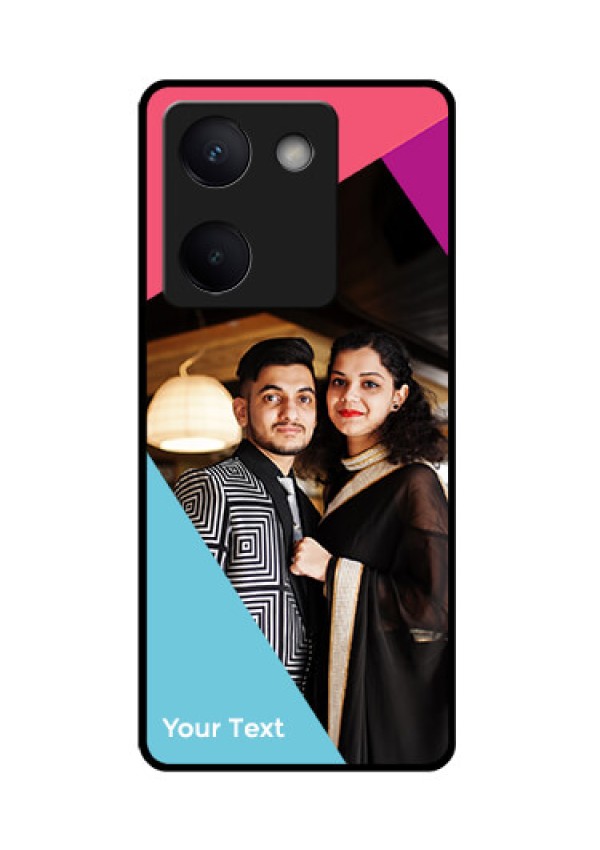 Vivo Y300 Plus 5G Custom Glass Phone Case - Stacked Triple Colour Design