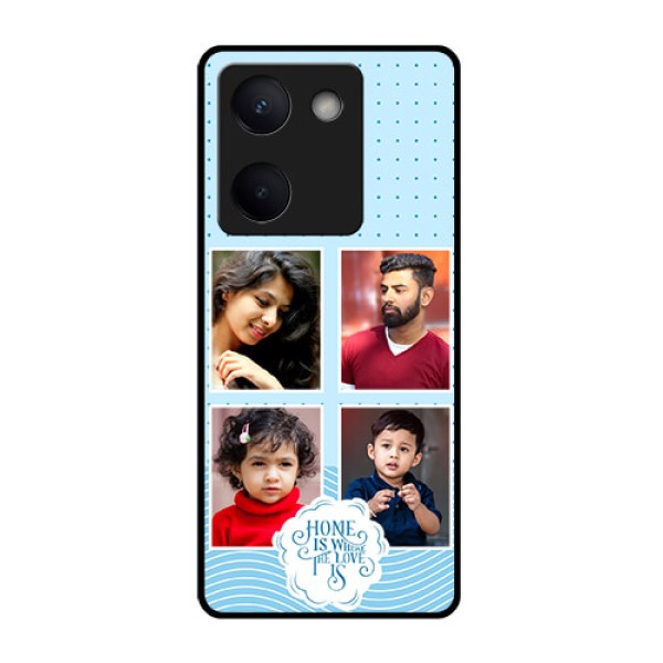 Vivo Y300 Plus 5G Custom Glass Phone Case - Cute Love Quote With 4 Pic Upload Design Vivo Y300 Plus 5G Custom Glass Phone Case - Cute Love Quote With 4 Pic Upload Design