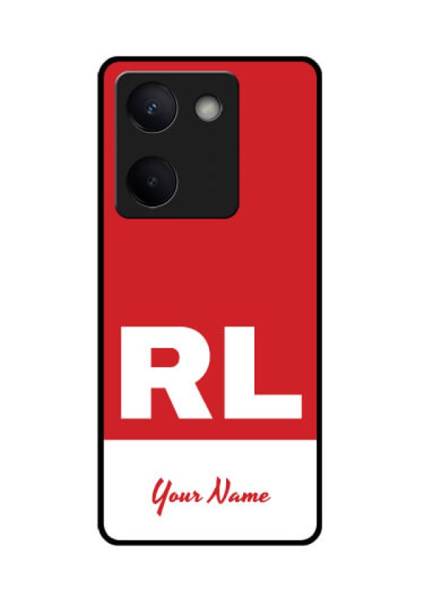 Vivo Y300 Plus 5G Custom Glass Phone Case - Dual Tone Custom Text Design