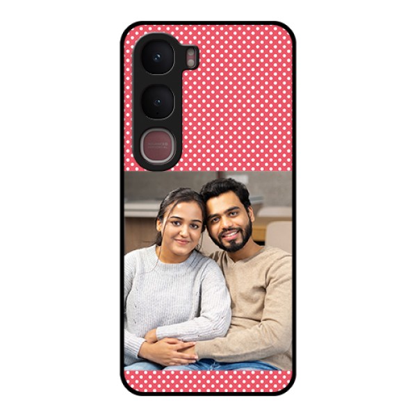 Vivo Y31 5G Custom Glass Phone Case - White Dotted Design