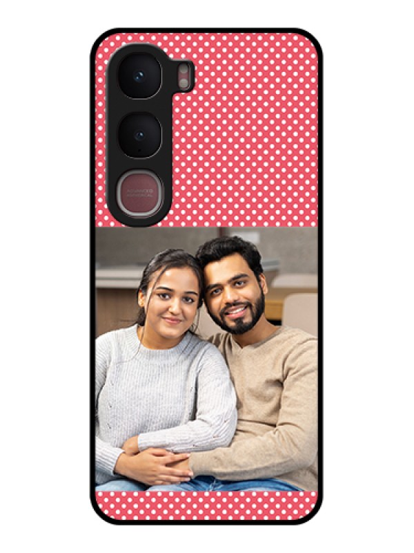 Custom Vivo Y31 5G Custom Glass Phone Case - White Dotted Design