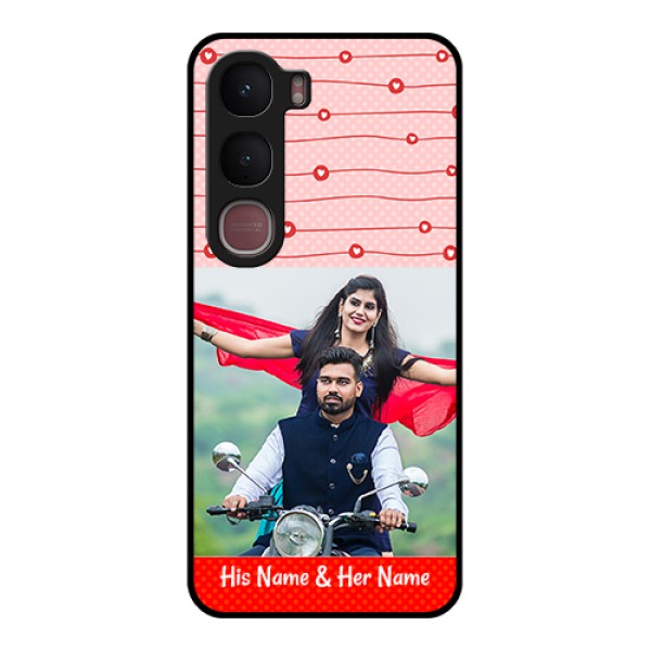Vivo Y31 5G Custom Glass Phone Case - Red Pattern Case Design Vivo Y31 5G Custom Glass Phone Case - Red Pattern Case Design
