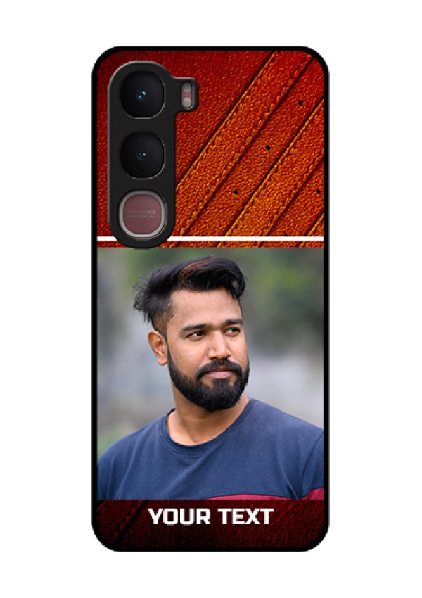 Vivo Y31 5G Custom Glass Phone Case - Leather Phone Case Design