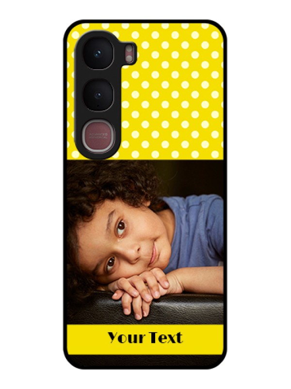 Custom Vivo Y31 5G Custom Glass Phone Case - Bright Yellow Case Design