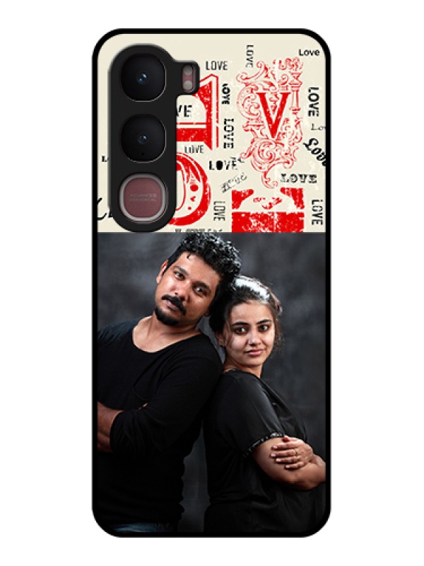 Custom Vivo Y31 5G Custom Glass Phone Case - Trendy Love Design Case