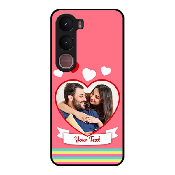 Vivo Y31 5G Custom Glass Phone Case - Love Shapes Doodle Design