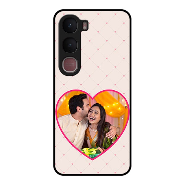 Vivo Y31 5G Custom Glass Phone Case - Heart Shape Design