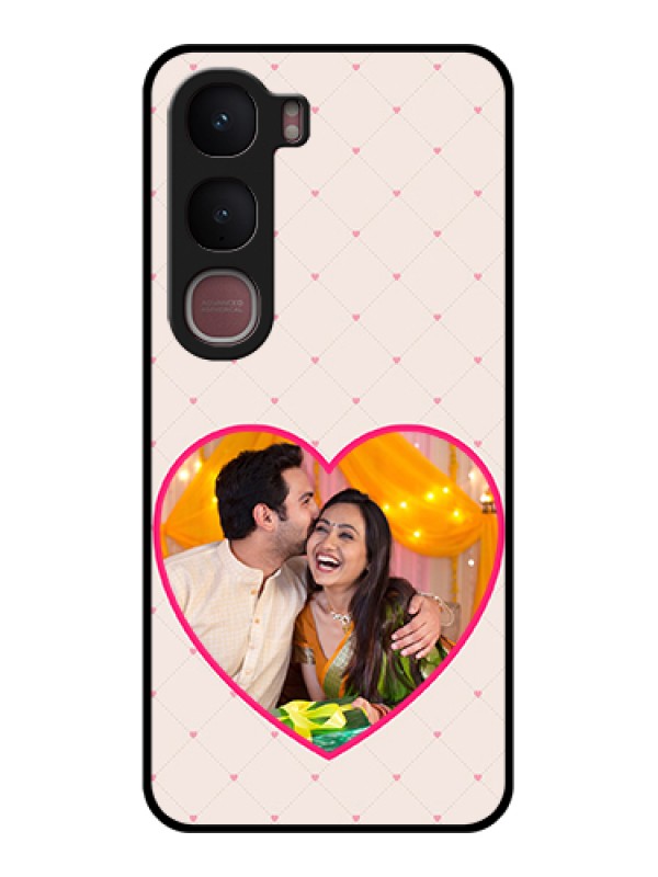 Custom Vivo Y31 5G Custom Glass Phone Case - Heart Shape Design