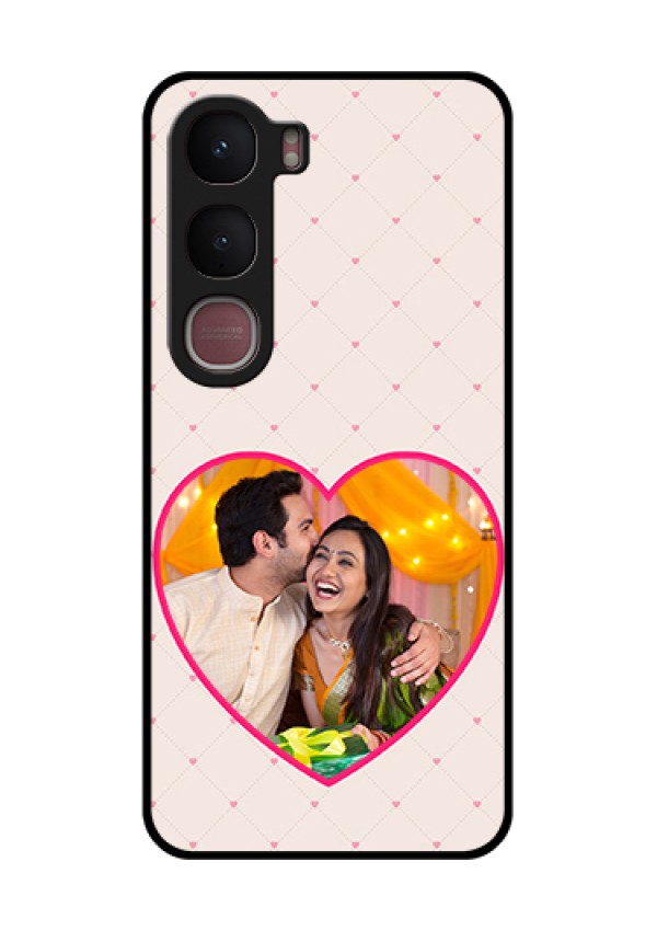 Vivo Y31 5G Custom Glass Phone Case - Heart Shape Design