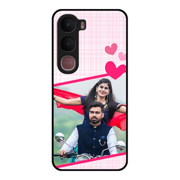 Vivo Y31 5G Custom Glass Phone Case - Love Shape Heart Design