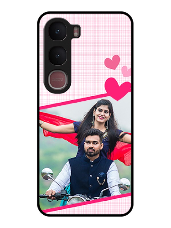 Custom Vivo Y31 5G Custom Glass Phone Case - Love Shape Heart Design