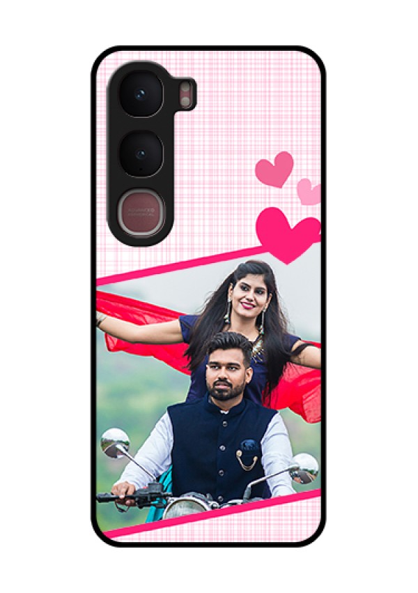 Vivo Y31 5G Custom Glass Phone Case - Love Shape Heart Design