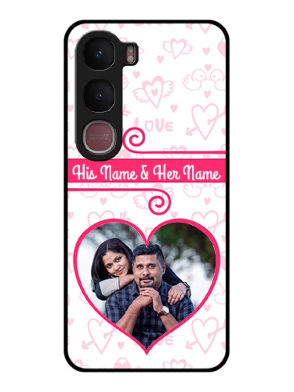 Custom Vivo Y31 5G Custom Glass Phone Case - Heart Shape Love Design