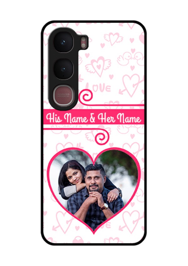 Vivo Y31 5G Custom Glass Phone Case - Heart Shape Love Design