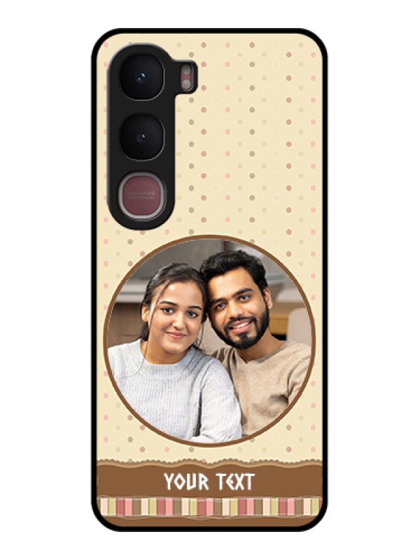 Custom Vivo Y31 5G Custom Glass Phone Case - Brown Dotted Mobile Case Design