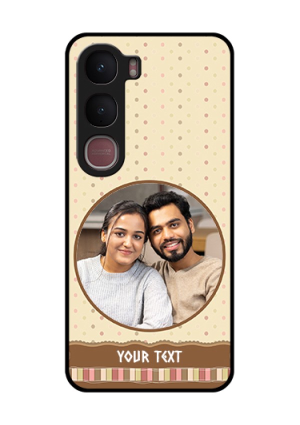 Vivo Y31 5G Custom Glass Phone Case - Brown Dotted Mobile Case Design
