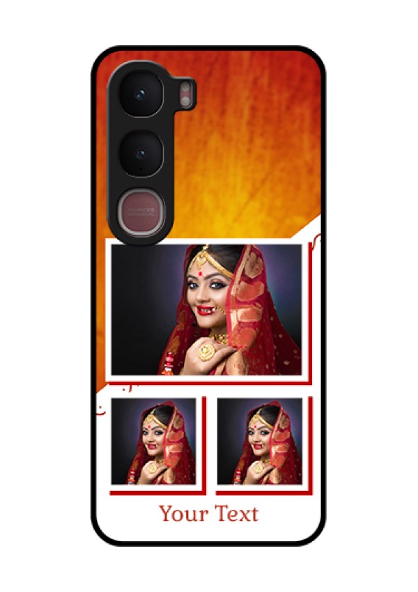 Vivo Y31 5G Custom Glass Phone Case - Wedding Memories Design