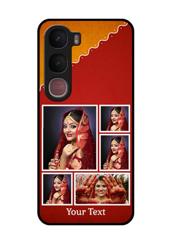 Vivo Y31 5G Custom Glass Phone Case - Wedding Pic Upload Design