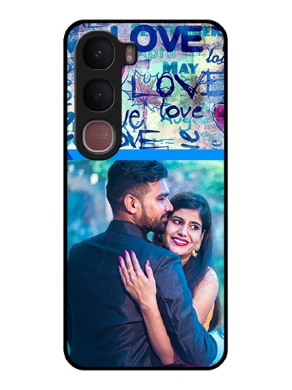 Custom Vivo Y31 5G Custom Glass Phone Case - Colorful Love Design