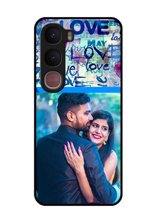 Vivo Y31 5G Custom Glass Phone Case - Colorful Love Design