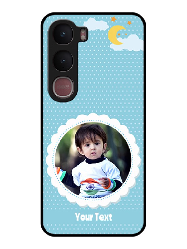 Custom Vivo Y31 5G Custom Glass Phone Case - Violet Pattern Design