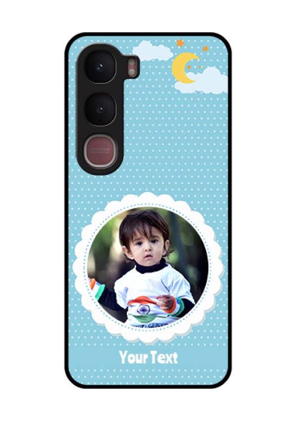 Vivo Y31 5G Custom Glass Phone Case - Violet Pattern Design