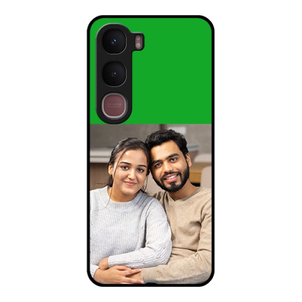 Vivo Y31 5G Custom Glass Phone Case - Green Pattern Design